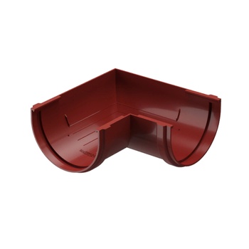 DOCKE STANDARD Элемент угловой 90° внутренний Красный (водосток пластиковый)