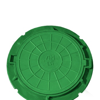 Люк D 750мм полимерно-песчаный 1,5т Зелёный
