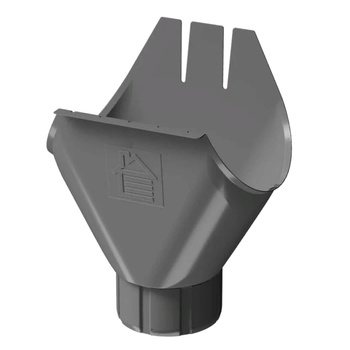 DOCKE STAL PREMIUM Воронка желоба Графит (водосток металлический)