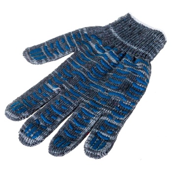 ПЕРЧАТКИ Х/Б 13 класс вязки, 6-ти нитка, меланж с ПВХ "Трек"