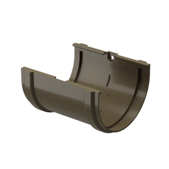 DOCKE PREMIUM Соединитель желобов Каштан (водосток пластиковый)