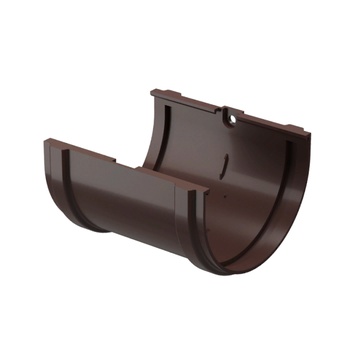 DOCKE PREMIUM Соединитель желобов Шоколад (водосток пластиковый)
