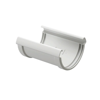 DOCKE LUX Соединитель желобов Пломбир (водосток пластиковый)