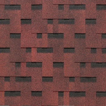 Гибкая черепица Docke PIE, серия EUROPA, коллекция MATRIX (Матрица) Красный 3м2