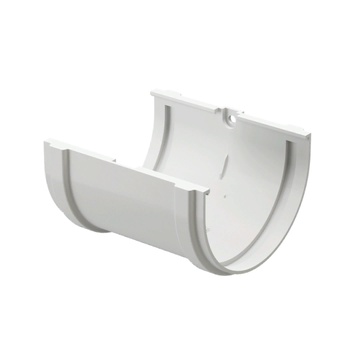 DOCKE PREMIUM Соединитель желобов Пломбир (водосток пластиковый)