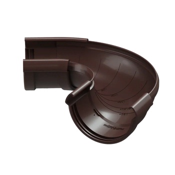 DOCKE LUX Элемент угловой регулируемый 60° - 160° Шоколад (водосток пластиковый)