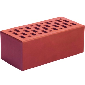 Кирпич (Дубенский) керамический ПОЛУТОРНЫЙ пустотелый лицевой КРАСНЫЙ М-150 (308шт)