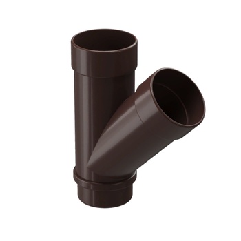 DOCKE LUX Тройник 45° Шоколад (водосток пластиковый)