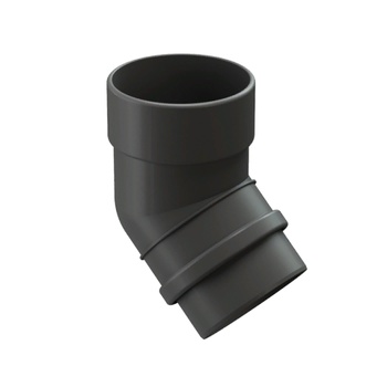 DOCKE LUX Колено 45° Графит (водосток пластиковый)