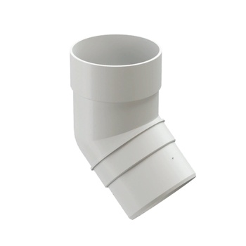 DOCKE PREMIUM Колено 45° Пломбир (водосток пластиковый)