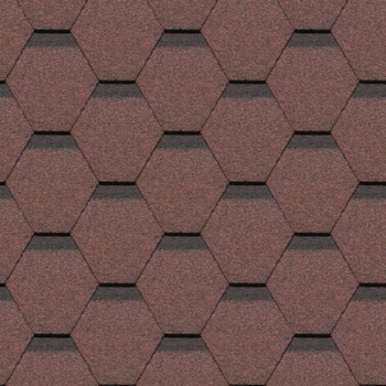 Гибкая черепица Docke PIE, серия STANDARD, коллекция Сота Красный 3м2