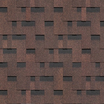 Гибкая черепица Docke PIE, серия STANDARD, коллекция Тетрис Коричневый 3м2
