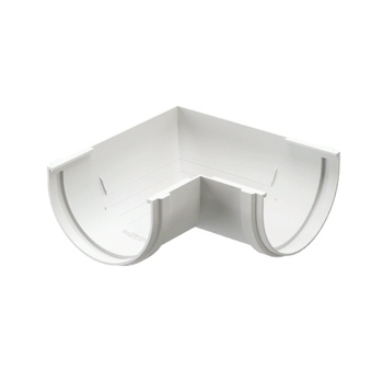 DOCKE STANDARD Элемент угловой 90° внутренний Белый (водосток пластиковый)