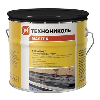 AQUAMAST МАСТИКА РЕЗИНО-БИТУМН. (ГИДРОИЗ. КРОВЛИ) 18кг
