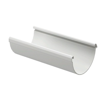 DOCKE LUX Желоб водосточный 3м Пломбир (водосток пластиковый)