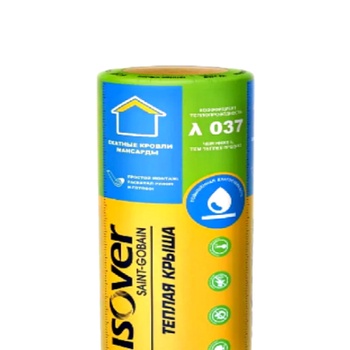 Утепл. ISOVER ТЕПЛАЯ КРЫША 150мм рул. 0,732мᶟ/4,88м²/1220×4000×150мм/1шт