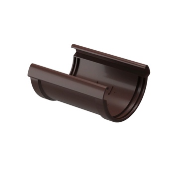 DOCKE LUX Соединитель желобов Шоколад (водосток пластиковый)