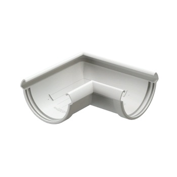 DOCKE LUX Элемент угловой 90° Пломбир (водосток пластиковый)