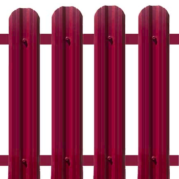 Штакетник "Райлинг"1,7 м.п. ВИШНЯ (М-образ.с ушками)